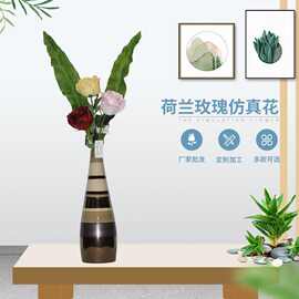 时尚圆头玫瑰仿真花 北欧风家居假花DIY手工插花仿真花朵摆件批发