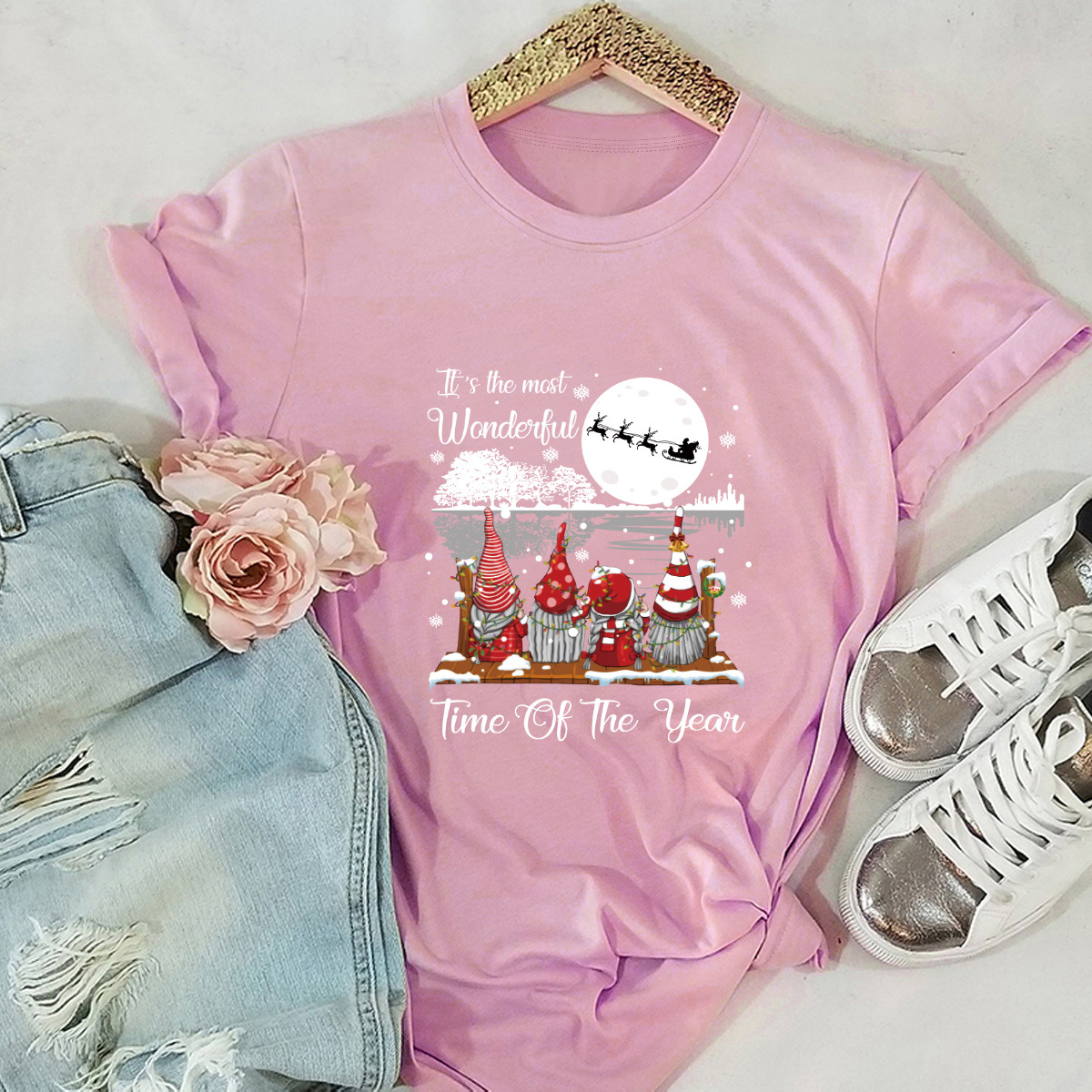 Camiseta de manga corta Merry Christmas Santa NSSN11940