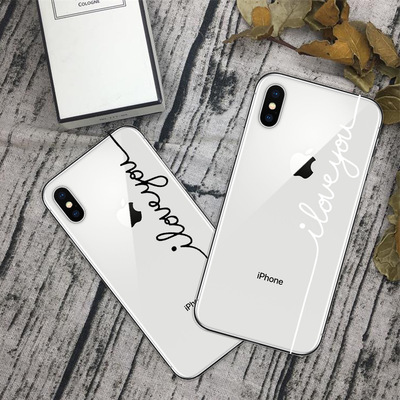 适用潮牌个性英文字母苹果8plus手机壳iphonex硅胶软壳7plus包边6
