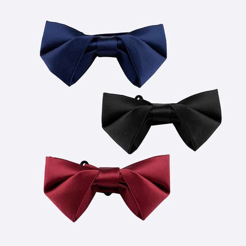  Korean style men's wedding, groom and best man bow tie burgundy black ladies dress bow