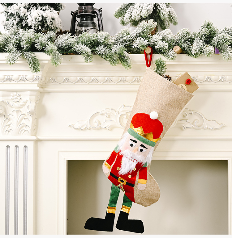 Walnut Soldier Christmas Stocking Candy Bag display picture 7