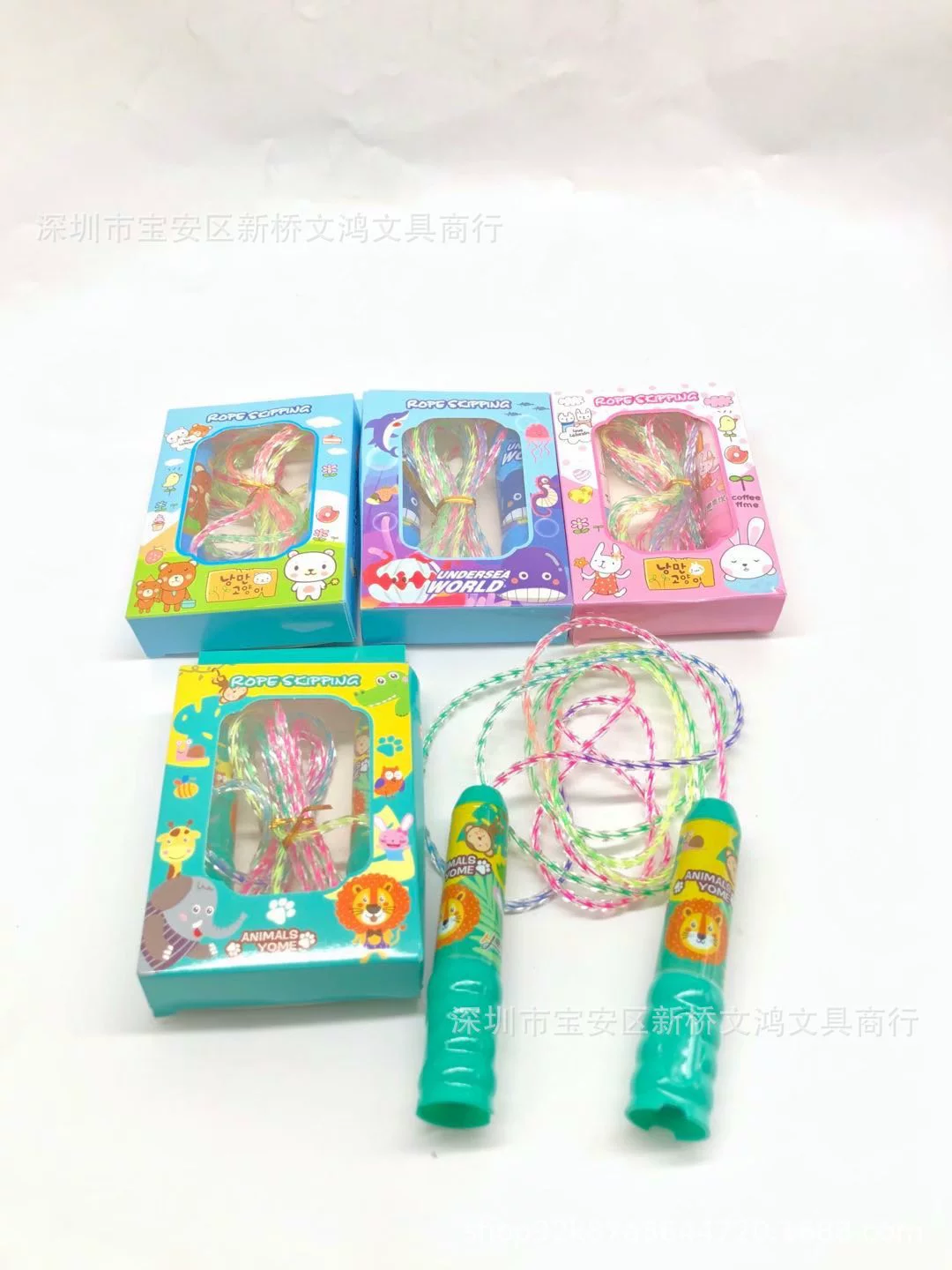 Учащийся начальной школы Регулируемый мультяшный одиночный мужской и женский спортивный групповой конкурс Скакалка фитнес детское оборудование для начинающих