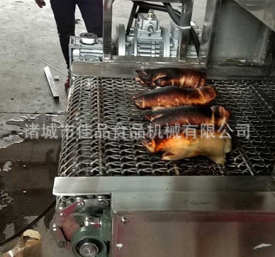 不锈钢大型烧毛机器 清洗猪蹄羊腿烧毛处理机器