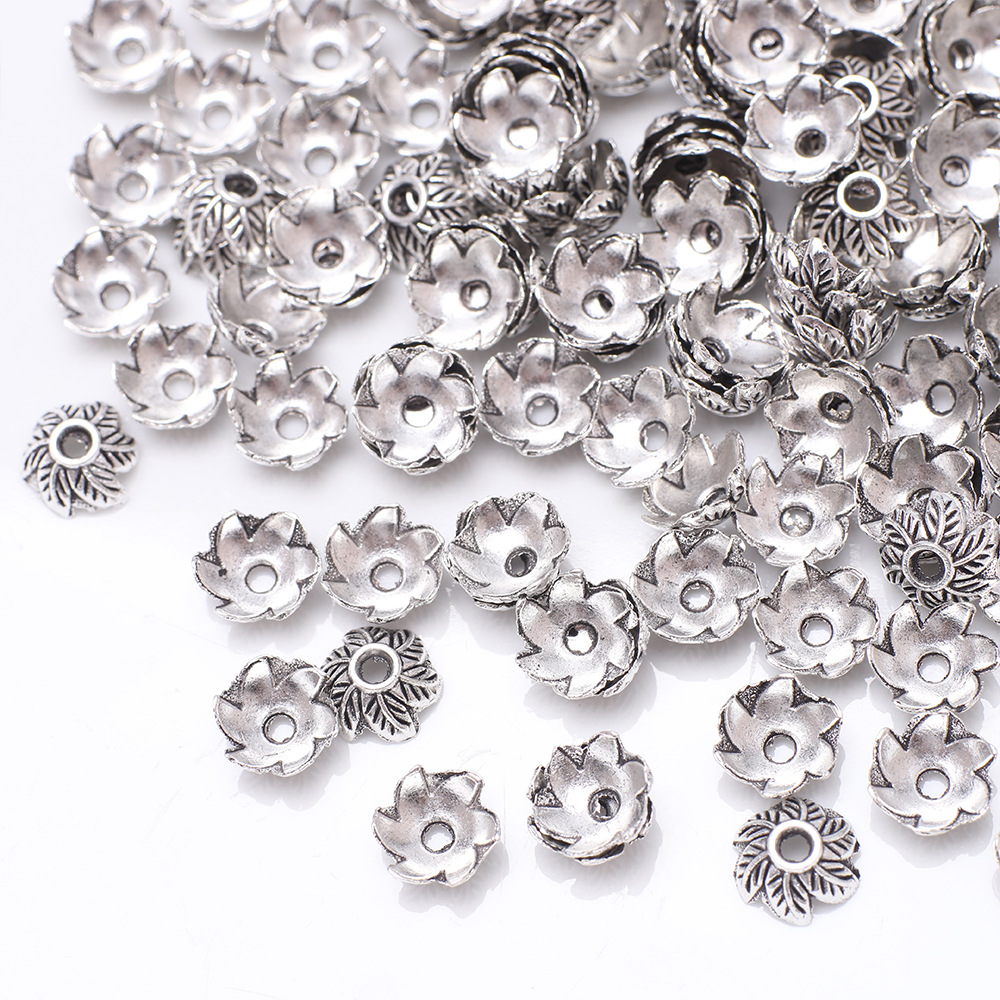 100 PCS/Package Metal Flower Flower Shape Bead Caps Simple Style display picture 3