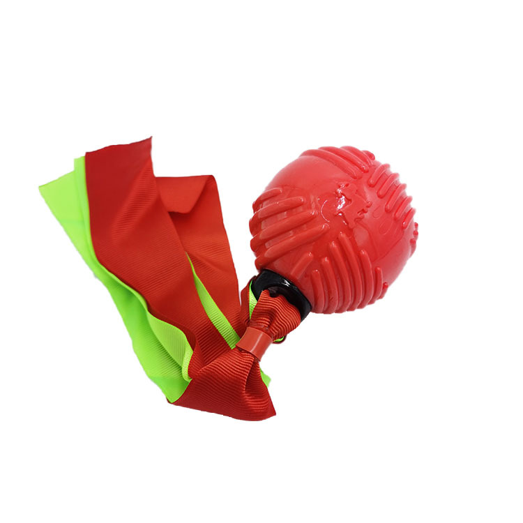 Mascota molar diente limpieza bola TPR cinta perro sonido juguete Bola de entrenamiento perro jugable mordedura suministros para mascotas