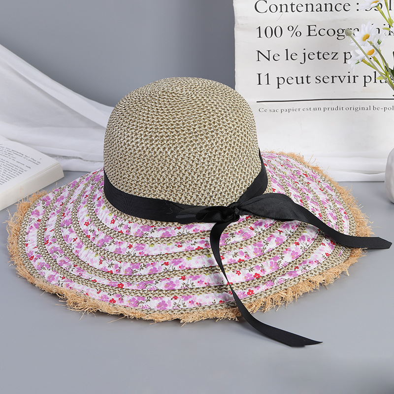 Women's Vacation Sweet Ditsy Floral Flat Eaves Sun Hat display picture 1