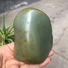 正品 新疆和田玉 高密度 高油分 满肉疙瘩 籽料 原石 玉器小摆件