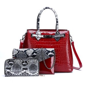 Crocodile Single Shoulder Bag Fashion three piece Pu portable single shoulder bag