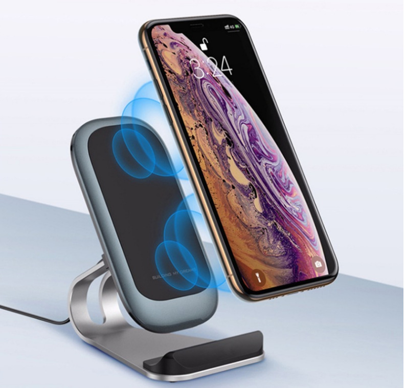 new pattern vertical wireless mobile phone Charger desktop Bracket wireless 10w Fast filling compatibility 7.5W Factory Outlet