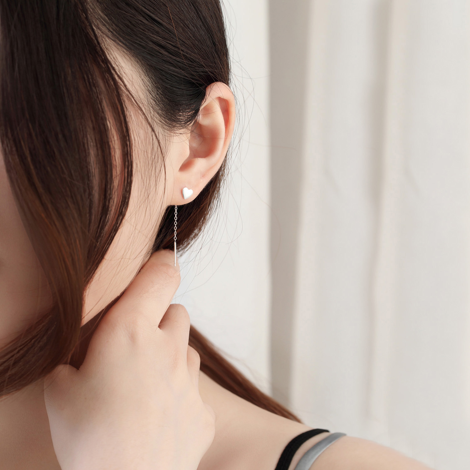 5g Weight 925 Sterling Silver Ear Needle Material Ear line Classification 1 Pair Quantity Holiday, Daily Occasion 925 Sterling Silver Material Geometric, Star, Heart Shape Pattern Women's Gender Casual, Simple Style Style 1 Pair 925 Sterling Silver Geometric Star Heart Shape Ear Line 18
