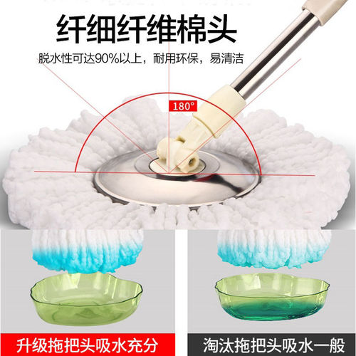 Household rotating mop bucket dual-drive mop bucket wet and dry mop good mop for lazy people no need to wash by hand