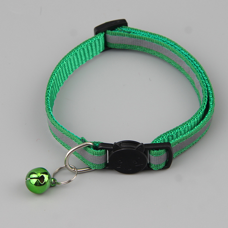 2021 orejas redondas reflectantes collar de seguridad collar gatos mascotas collar campanas gatos en stock al por mayor
