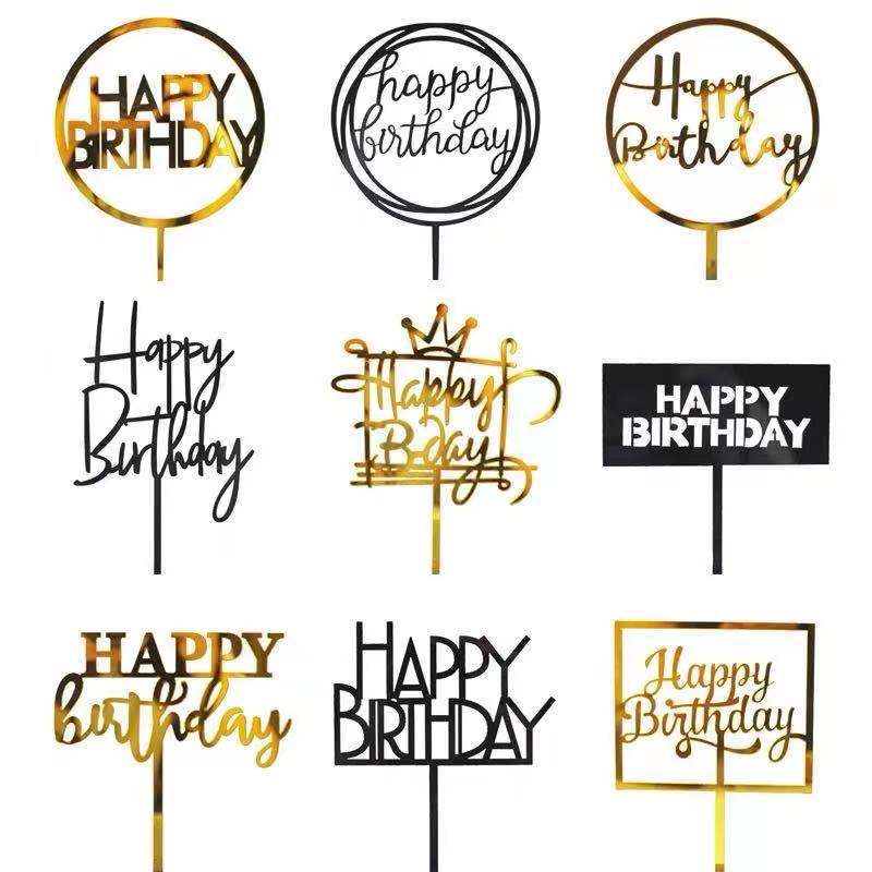 Acrylic happy birthday card letter Europ...