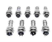 航空插头4P接口直径16MM GX16-四芯4芯 电缆连接器连接头公母配对