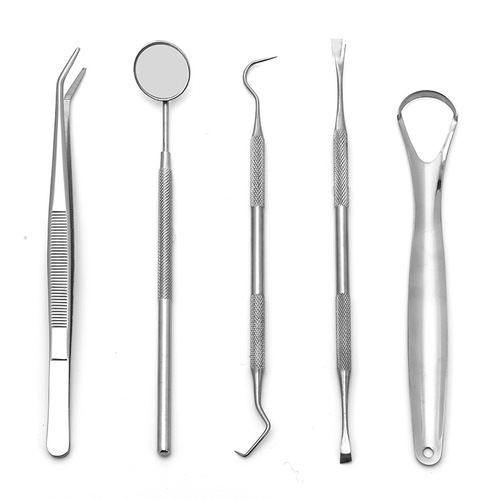 Stainless Steel Dentist Tool Set Dental Calculus Remover Dental Tools Oral Care Probe Oral Mirror