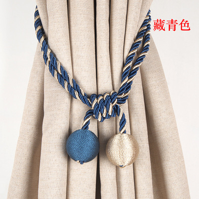 跨境直销 窗帘绑带 简约窗帘挂球双球 双吊球 撞色流苏挂件