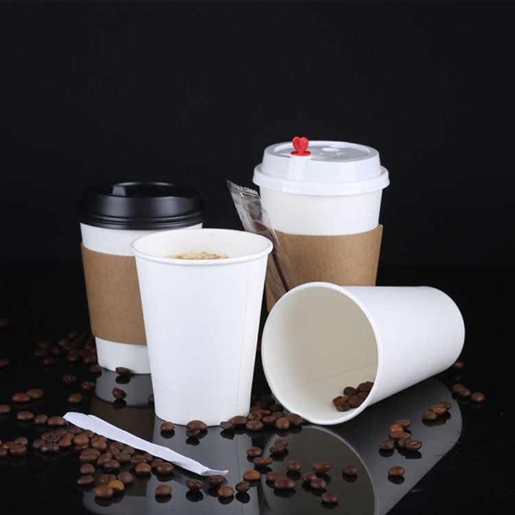 Taza de papel Kraft engrosada desechable con aislamiento térmico Taza de café Taza de papel Taza de leche Papel de aislamiento térmico 100