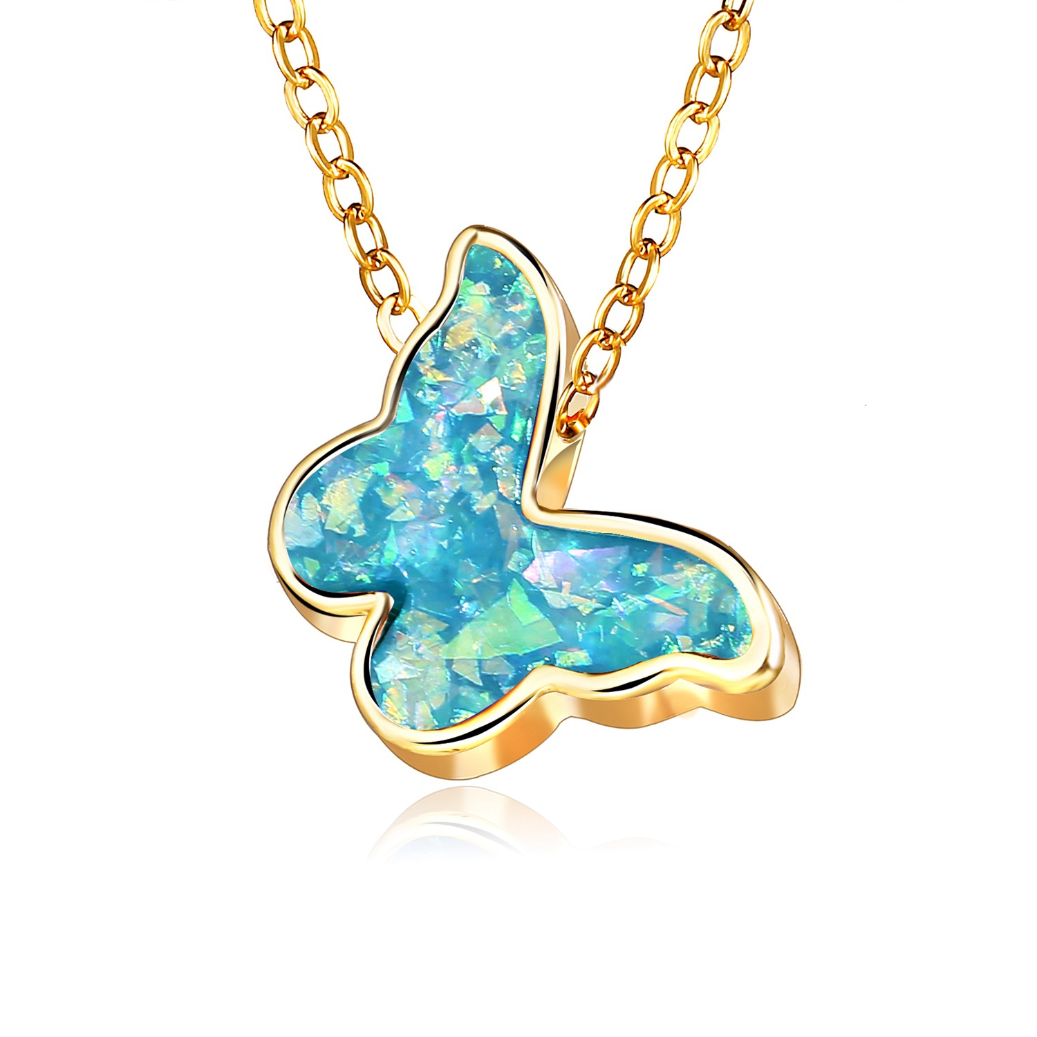 New Multicolor Butterfly Necklace Creative Retro Simple Color Alloy Clavicle Chain display picture 8
