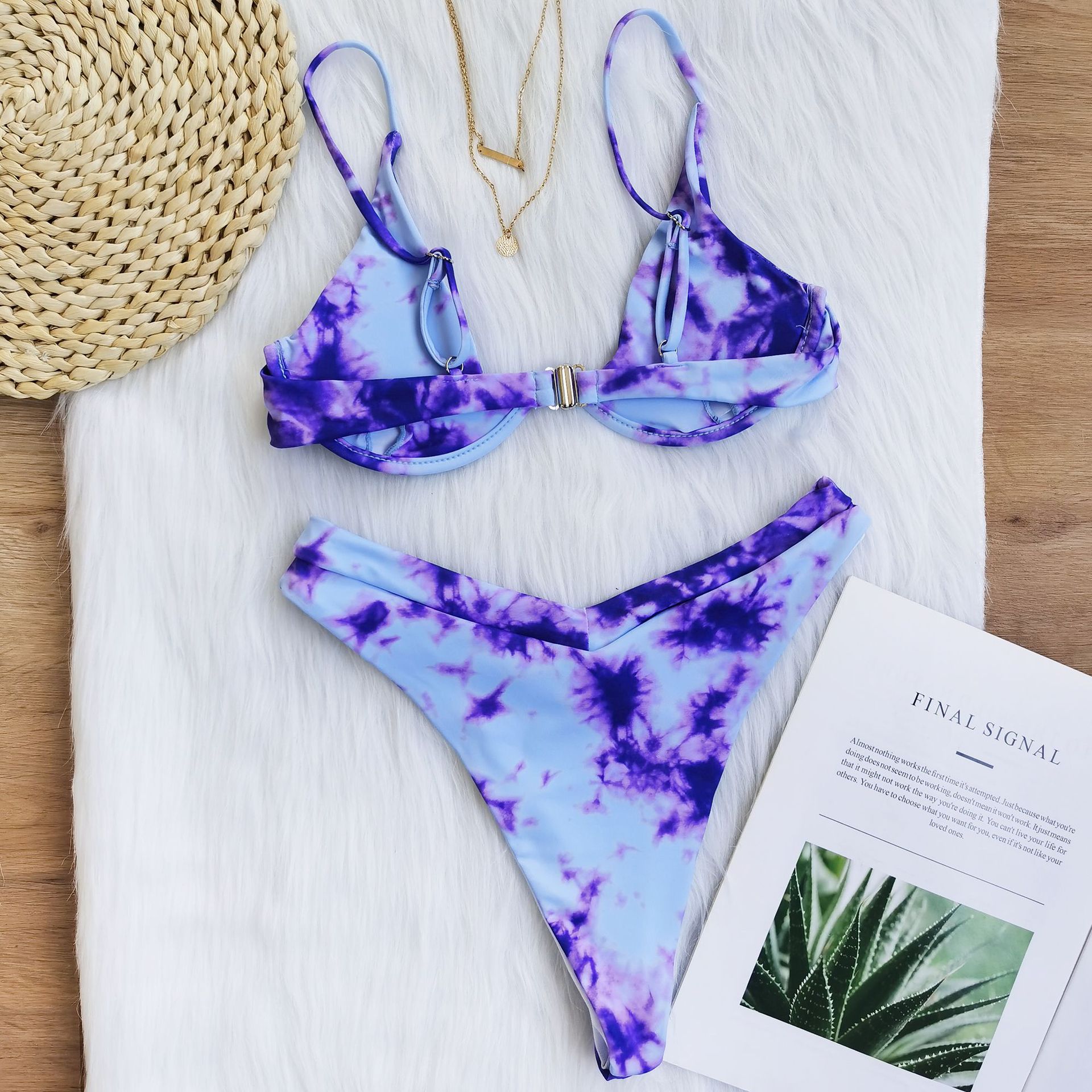 Gradient Tie-Dye Sexy Bikini 2 Piece Swimsuit NSCMB96552