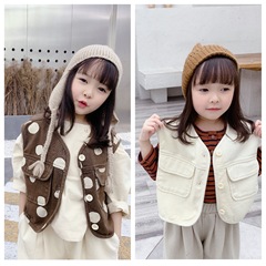 2024 new children's clothing spring style children's Korean style work vest girls spring small jacket 20610