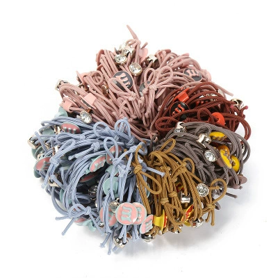 Creative hair rope with letters, cute beads, wholesale, European style, simple and elegant design