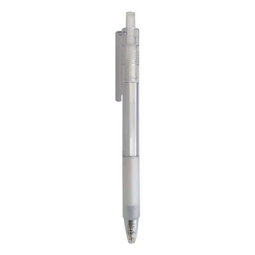 Unprinted style color student press gel pen 0.5 white transparent pressure signature pen office writing pen stationery