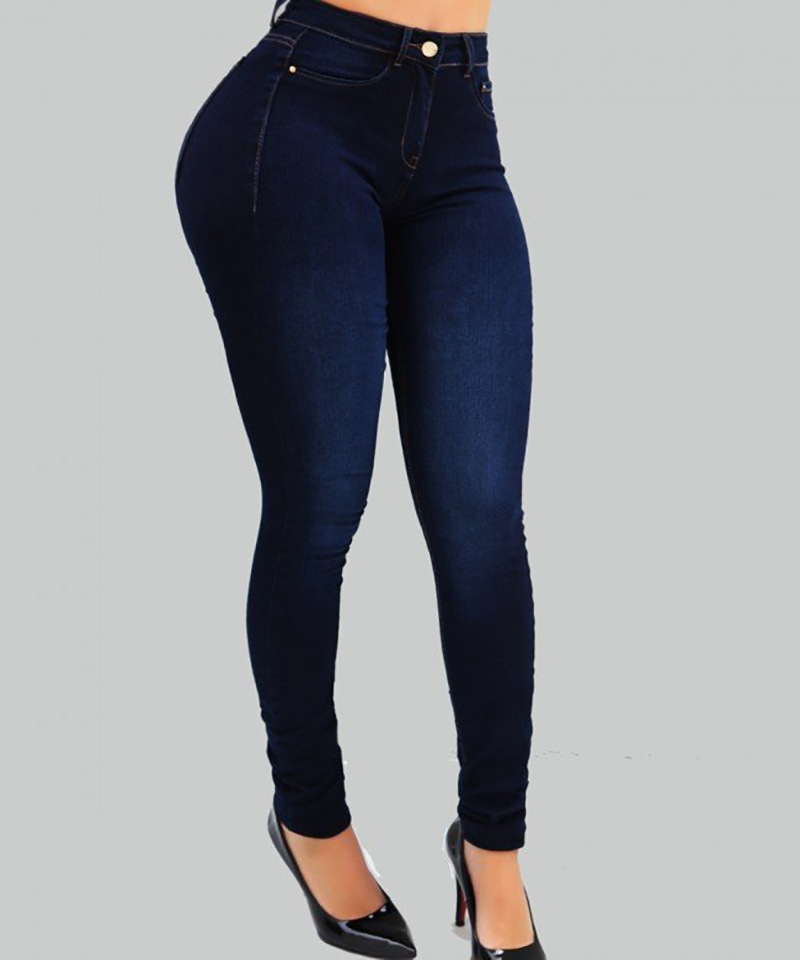Jeans skinny donna vita alta modello slim per stile alla moda_voghion.com