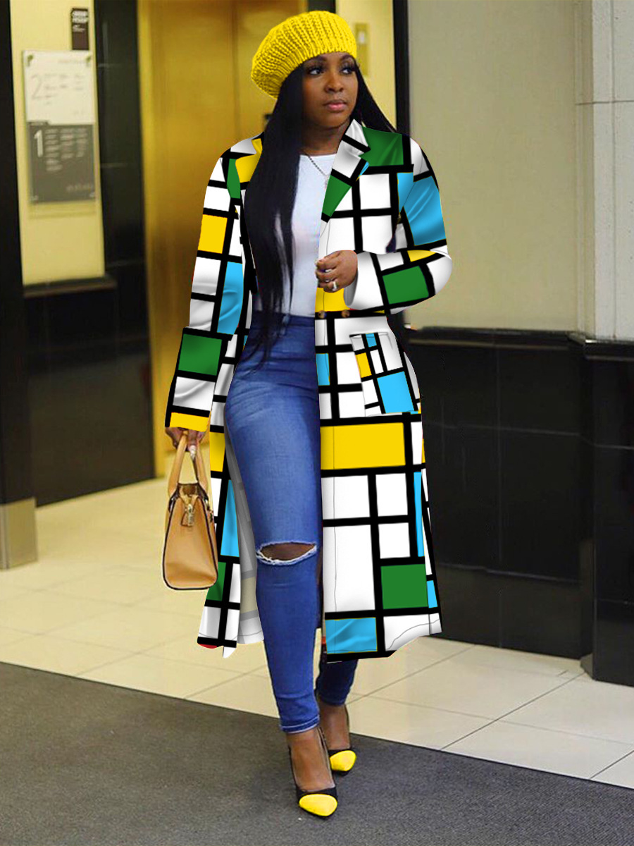 Plaid Trench Coat Image 3