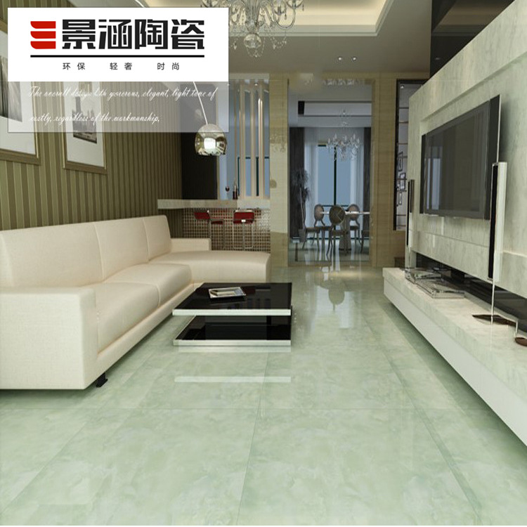 厂家直销全抛釉厨房瓷砖 800x800浅绿色翡翠玉石防滑污客厅地板砖