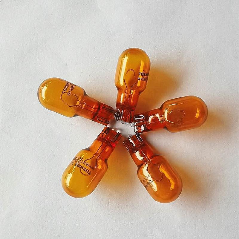 TOSHIBA Toshiba automotive steering light bulb T15 12V WY16W plug-in amber steering yellow light bulb free shipping