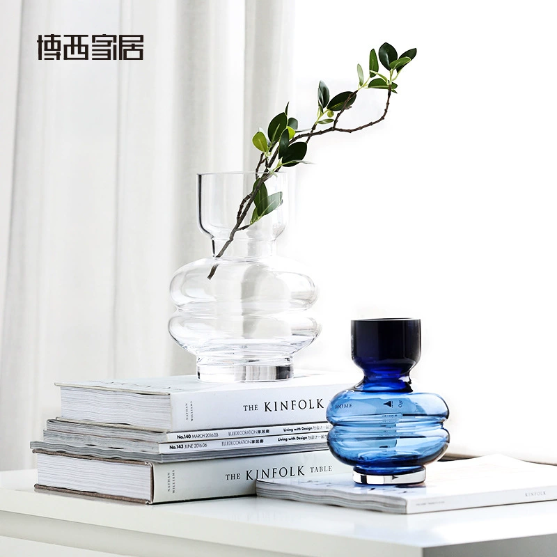 Glass geometric decorations, home decor, simple and elegant design