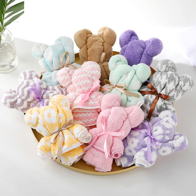 Manufactor Direct selling Coral Little Bear gift towel marry Return ceremony gift towel Souvenir  gift towel wholesale