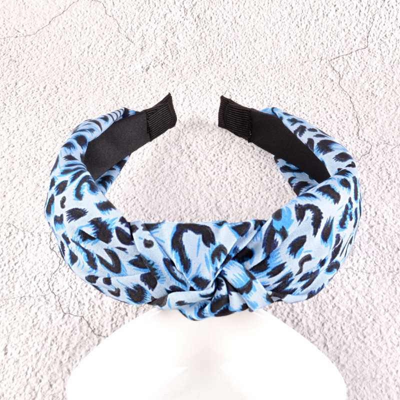 Simple Knotted Leopard Print Headband display picture 5