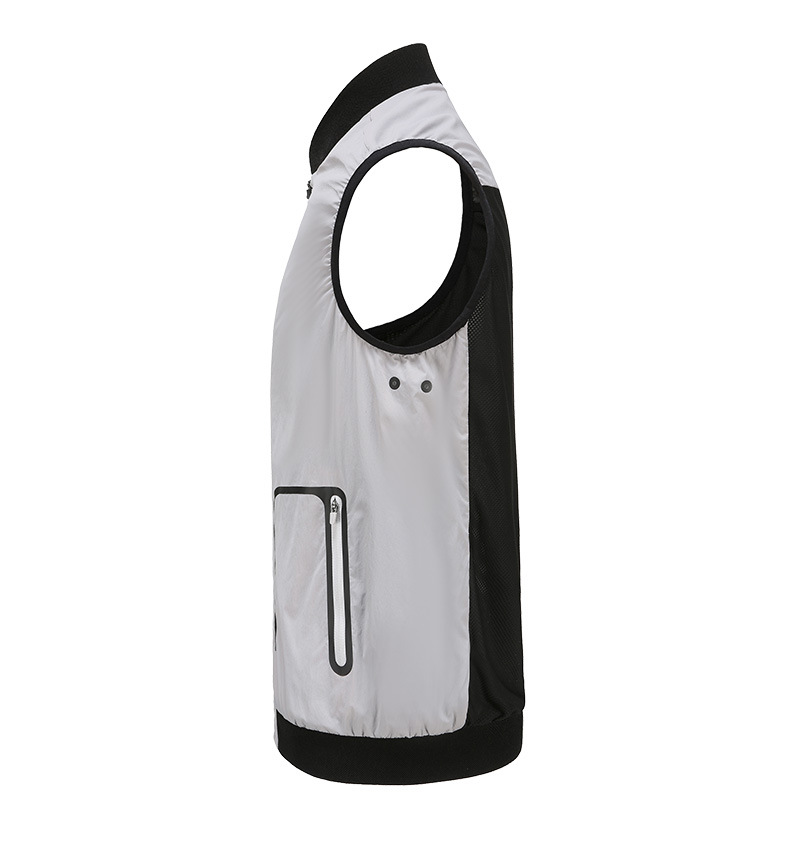 Áo vest golf nam PGM YF364 dáng gile không tay, chống gió nhẹ thoáng khí — Vest Nam YF364 màu xám, Áo vest nam YF364 màu trắng chi tiết 9