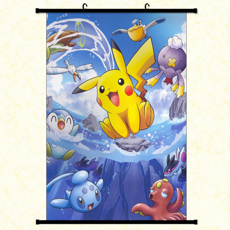 宠物小精灵宝可梦挂画 口袋妖怪卡通防水海报布画批发定制Pokemon-阿里巴巴