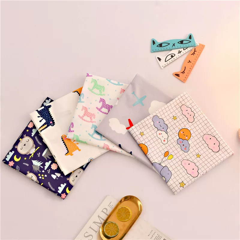 Хлопковый самолёт, детская ткань, пуховик, втал, оптом, сова, облако, постельное