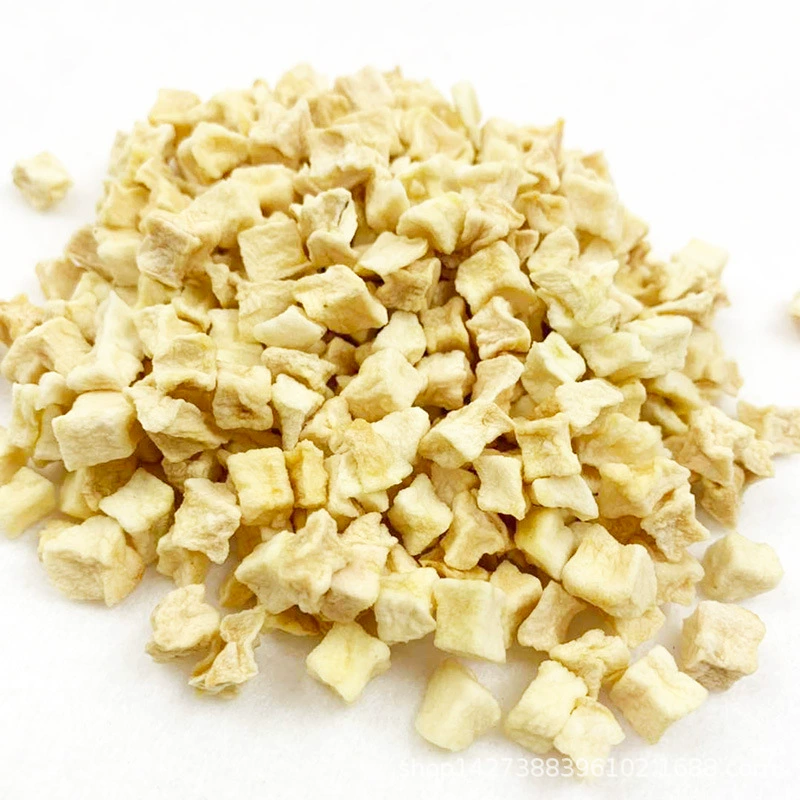 Поставка обезвоженных зерен яблок, кубиками яблок, сушеных кроликов, хомяков, шиншилл, морских свинок, закусок для домашних животных, 500 грамм зерновой смеси.