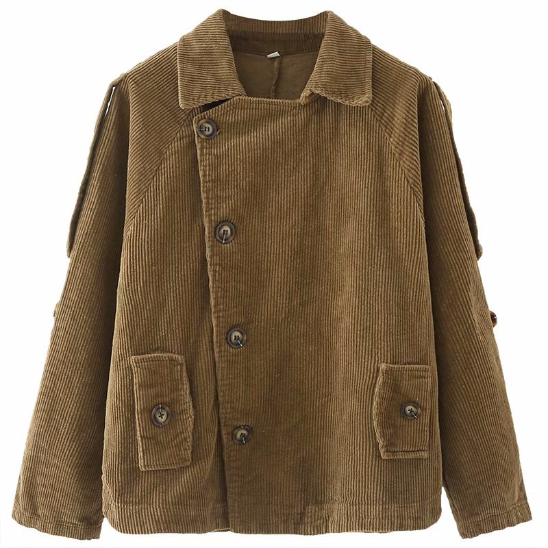 winter retro corduroy short jacket  NSAM11973