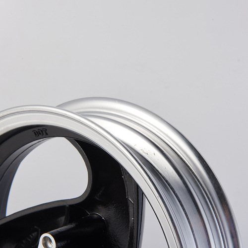 Pedal motorcycle front and rear steel rim three-leaf Swift Eagle aluminum wheel black front disc brake 2.50-10 original parts factory direct sale