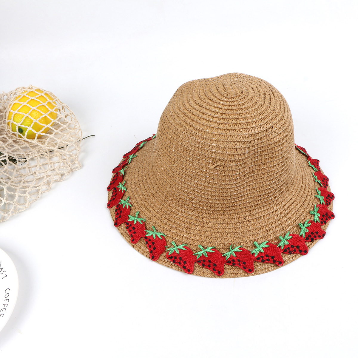 Summer Children's Straw Hat Female Baby Hat Sunscreen Sun Hat Beach Big Eaves Straw Sun Hat Kids Outdoor display picture 10