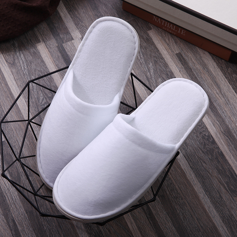 【No. 038】High-quality dense velvet slippers (white)
