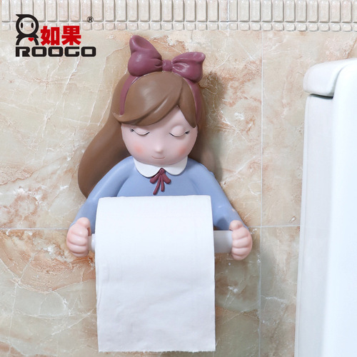 Cartoon little prince toilet paper roll toilet paper towel box toilet paper towel storage rack vinyl creative punch-free hanging rack