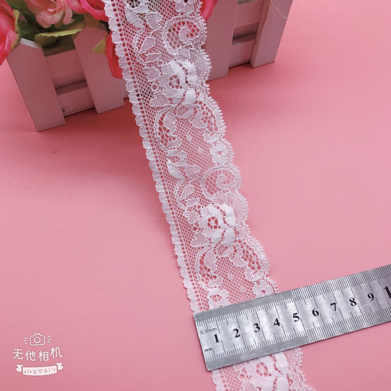 蕾丝边4.5cm弹力小边 电脑贾卡锦氨内裤尼龙单波浪有弹力细花边