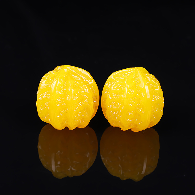 二代蜜蠟血泊核桃手把件把玩廠家直銷批發家庭辦公精美小擺件直播