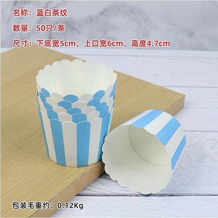 Beihaidao muffin cake taza de papel pequeño tamaño redondo recubierto envase de envasado de alimentos horno resistente a altas temperaturas de papel de hornear