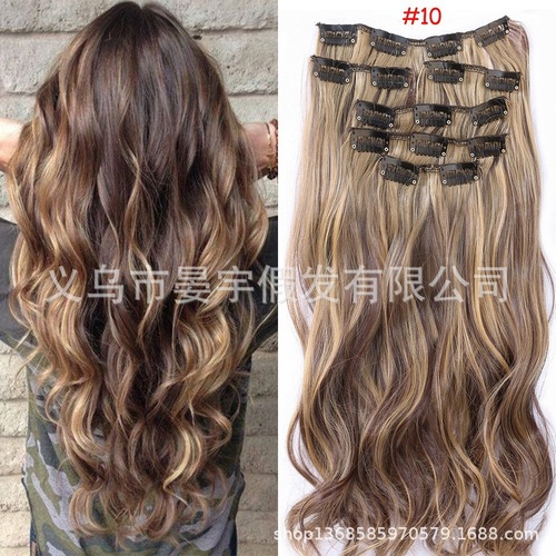 Wavy Hair Wigs High temperature non marking hair piece