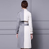 Design sense， color matching， British waist down， slim mid length women’s coat