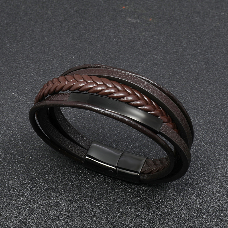 simple  creative menu0027s leather bracelet