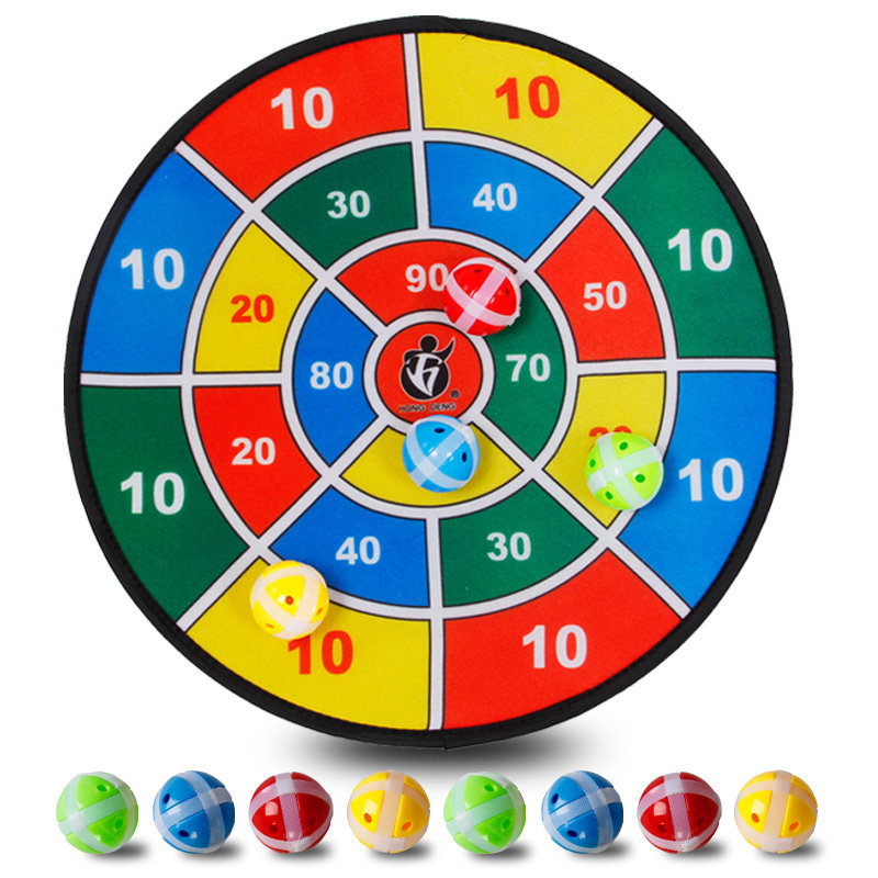 Juguete de interior al aire libre para niños tablero de dardos objetivo de dardos entre padres e hijos bola pegajosa paño hogar objetivo de dardos placa pegajosa