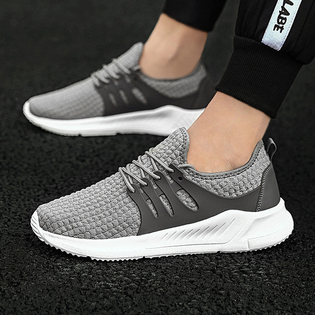 Men’s tennis running casual sports Korean version flying woven shoes